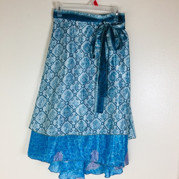 Earthbound Trading Silk Wrap Skirt 